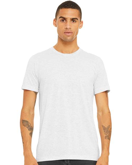 BELLA + CANVAS Triblend Tee 3413 True Royal Triblend Custom Embroidered Business Logo