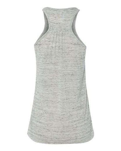BELLA + CANVAS Women's Flowy Racerback Tank 8800 White Marble