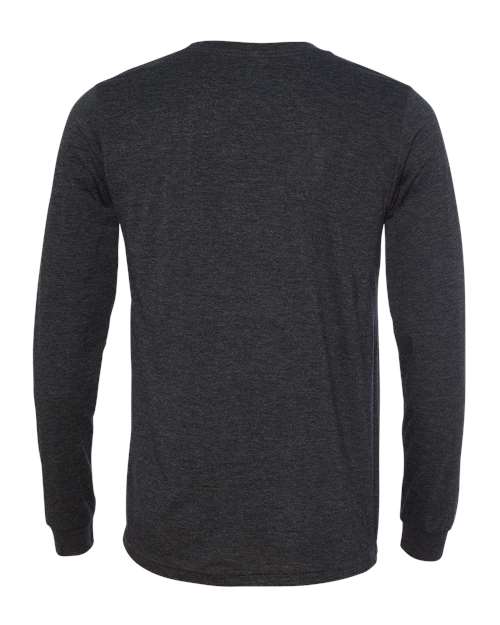 BELLA + CANVAS Triblend Long Sleeve Tee 3513 Brick Triblend Custom Embroidered Business Logo