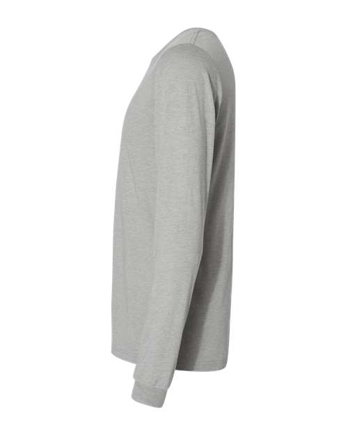 BELLA + CANVAS Triblend Long Sleeve Tee 3513 Athletic Grey Triblend Custom Embroidered Business Logo