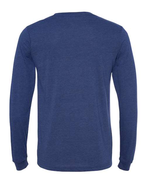 BELLA + CANVAS Triblend Long Sleeve Tee 3513 Mauve Triblend Custom Embroidered Business Logo