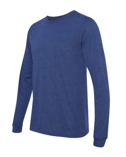 BELLA + CANVAS Triblend Long Sleeve Tee 3513 Navy Triblend Custom Embroidered Business Logo