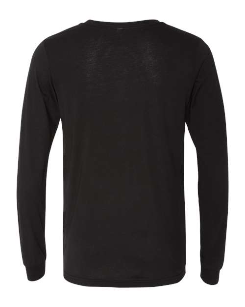 BELLA + CANVAS Triblend Long Sleeve Tee 3513 Red Triblend Custom Embroidered Business Logo