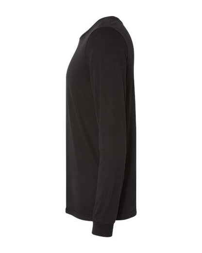 BELLA + CANVAS Triblend Long Sleeve Tee 3513 Solid Black Triblend Custom Embroidered Business Logo