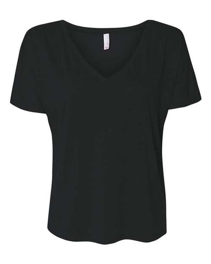BELLA + CANVAS Women’s Slouchy V-Neck Tee 8815 Custom Embroidered Business Logo