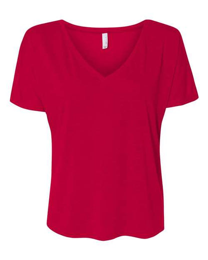 BELLA + CANVAS Women’s Slouchy V-Neck Tee 8815 Custom Embroidered Business Logo