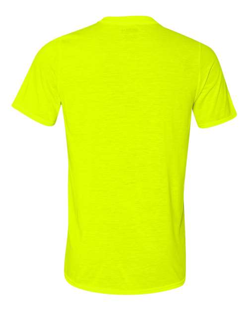 Gildan Performance® T-Shirt 42000 Safety Green Custom Embroidered Business Logo