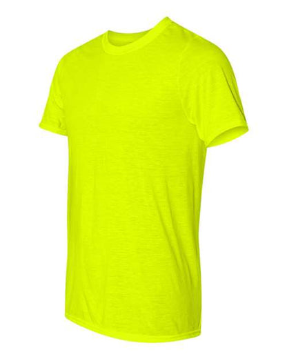 Gildan Performance® T-Shirt 42000 Safety Green Custom Embroidered Business Logo