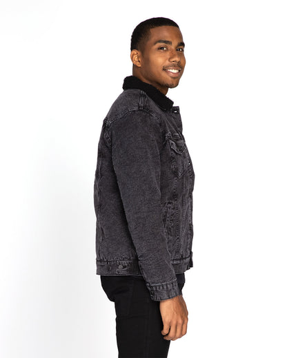 Threadfast Apparel Unisex Sherpa-Lined Denim Jacket 372J