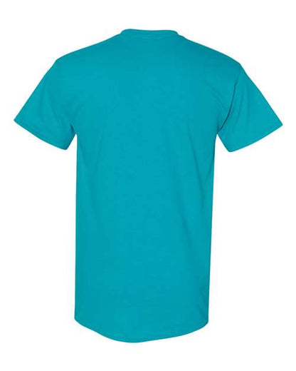 Gildan USA-Made Fine Jersey T-Shirt 5000 Tropical Blue Custom Embroidered Business Logo