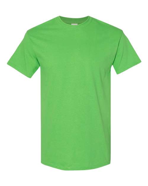 Gildan USA-Made Fine Jersey T-Shirt 5000 Electric Green Custom Embroidered Business Logo
