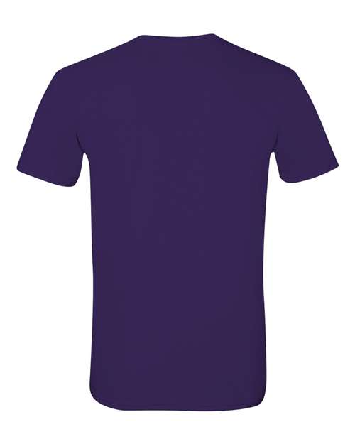 Gildan Softstyle® T-Shirt 64000 Purple Custom Embroidered Business Logo