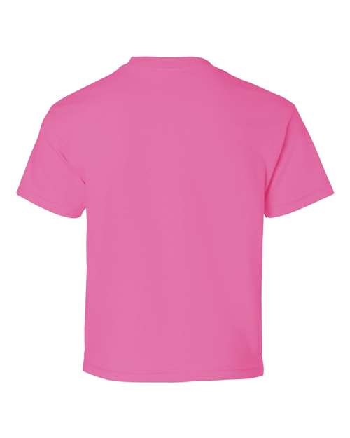 Gildan Ultra Cotton® Youth T-Shirt 2000B Safety Pink Custom Embroidered Business Logo