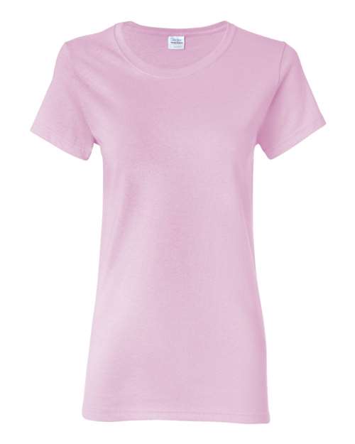 Gildan Heavy Cotton™ Women’s T-Shirt 5000L Light Pink Custom Embroidered Business Logo