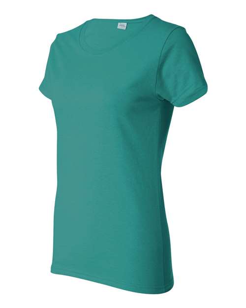 Gildan Heavy Cotton™ Women’s T-Shirt 5000L Tropical Blue Custom Embroidered Business Logo