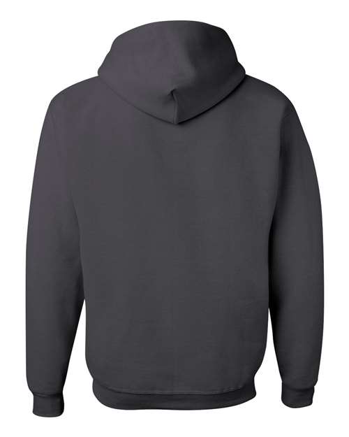 JERZEES NuBlend® Hooded Sweatshirt 996MR Charcoal Grey Custom Embroidered Business Logo
