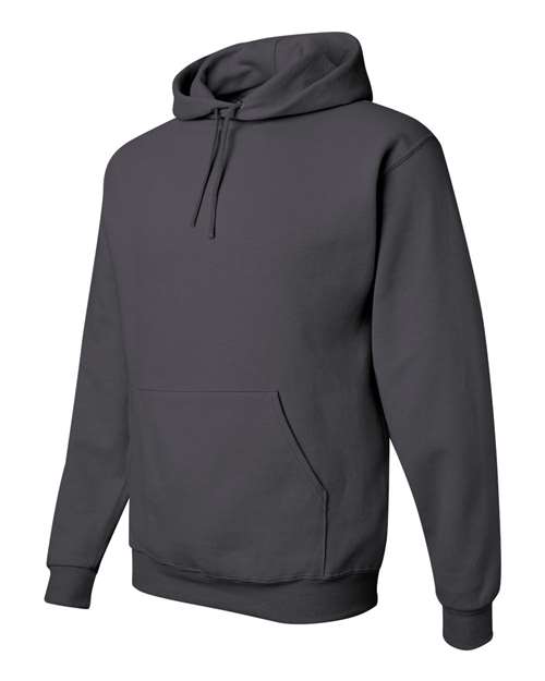 JERZEES NuBlend® Hooded Sweatshirt 996MR Charcoal Grey Custom Embroidered Business Logo
