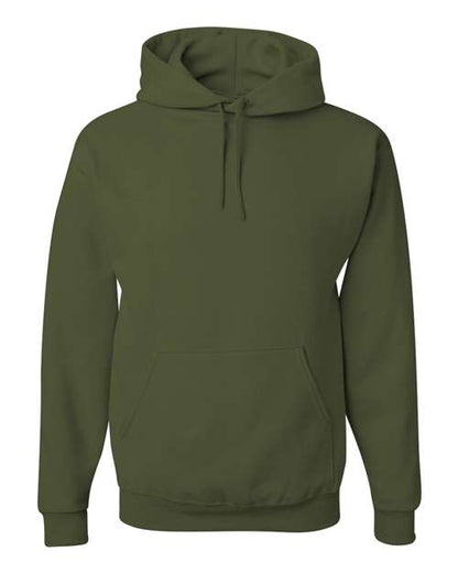 JERZEES NuBlend® Hooded Sweatshirt 996MR Maroon Custom Embroidered Business Logo