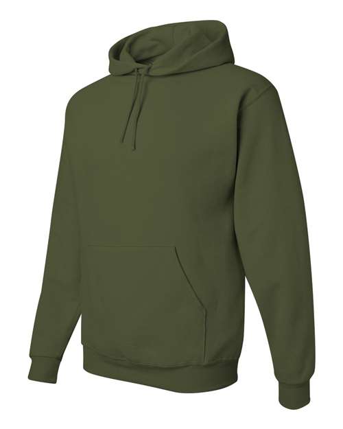 JERZEES NuBlend® Hooded Sweatshirt 996MR Military Green Custom Embroidered Business Logo