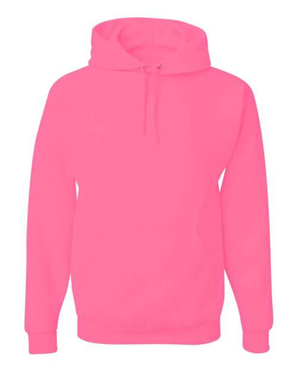 JERZEES NuBlend® Hooded Sweatshirt 996MR Neon Green Custom Embroidered Business Logo