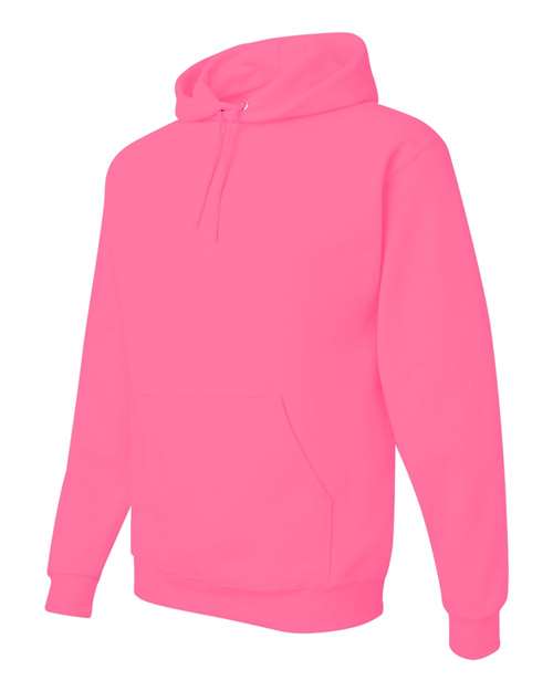JERZEES NuBlend® Hooded Sweatshirt 996MR Neon Pink Custom Embroidered Business Logo