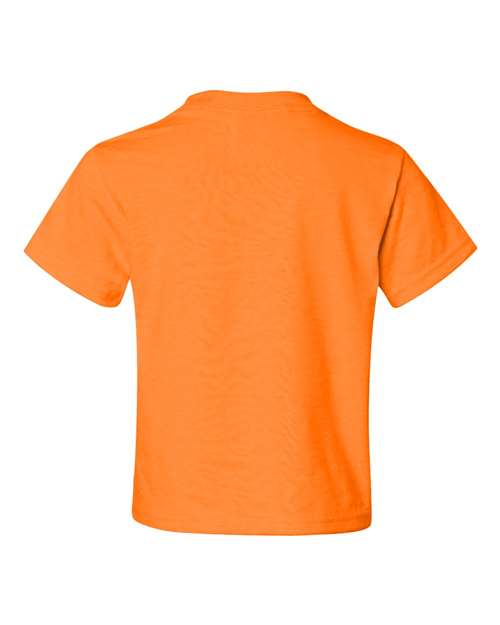 JERZEES Dri-Power® Youth 50/50 T-Shirt 29BR Tennessee Orange Custom Embroidered Business Logo