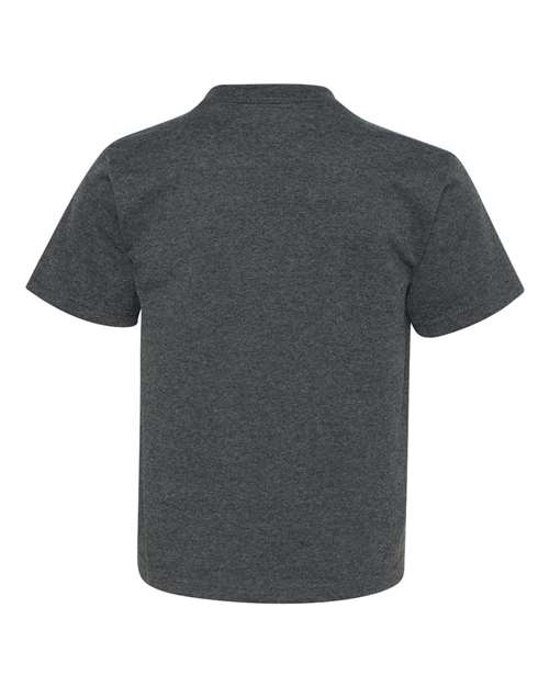JERZEES Dri-Power® Youth 50/50 T-Shirt 29BR Black Heather Custom Embroidered Business Logo