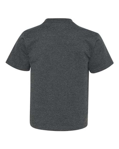 JERZEES Dri-Power® Youth 50/50 T-Shirt 29BR Black Heather Custom Embroidered Business Logo