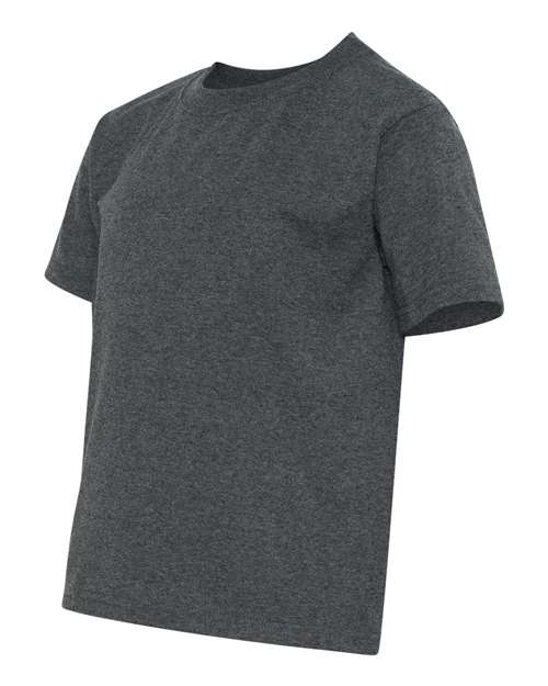 JERZEES Dri-Power® Youth 50/50 T-Shirt 29BR Black Heather Custom Embroidered Business Logo