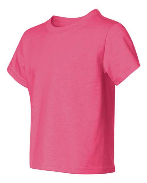 JERZEES Dri-Power® Youth 50/50 T-Shirt 29BR Neon Green Custom Embroidered Business Logo