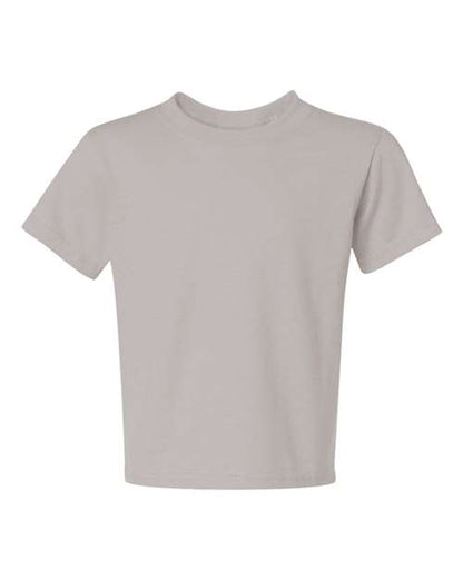 JERZEES Dri-Power® Youth 50/50 T-Shirt 29BR Silver Custom Embroidered Business Logo