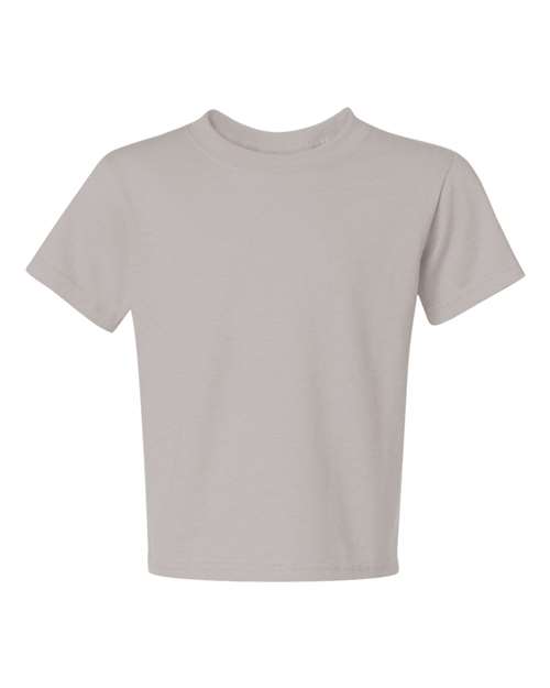 JERZEES Dri-Power® Youth 50/50 T-Shirt 29BR Silver Custom Embroidered Business Logo