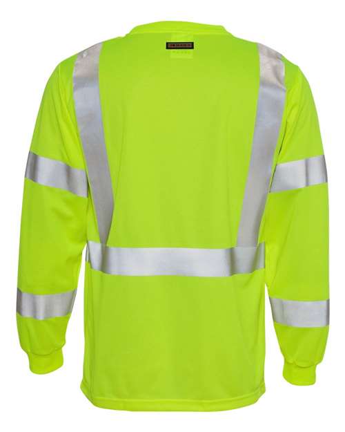 Custom EmbroideredKishigo Unisex Long Sleeve Class 3 T-Shirt 2730 Lime