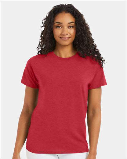 Custom Embroidered  Hanes Ecosmart™ T-Shirt 5170 Heather Red