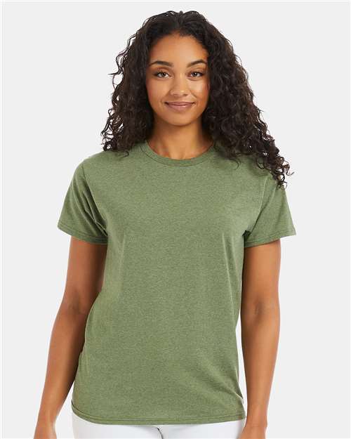 Custom Embroidered  Hanes Ecosmart™ T-Shirt 5170 Heather Green