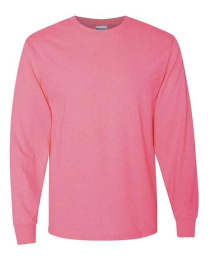 JERZEES Dri-Power® Long Sleeve 50/50 T-Shirt 29LSR Neon Green Custom Embroidered Business Logo