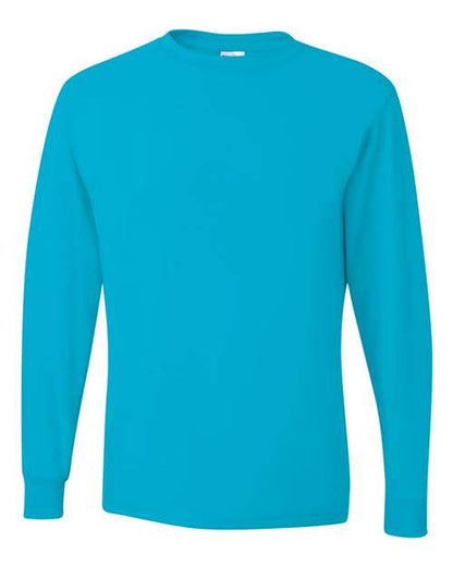 JERZEES Dri-Power® Long Sleeve 50/50 T-Shirt 29LSR Burnt Orange Custom Embroidered Business Logo