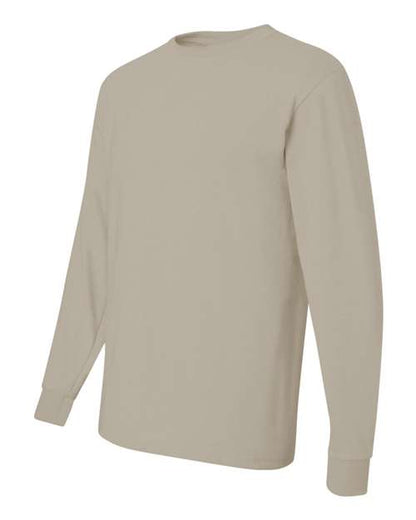 JERZEES Dri-Power® Long Sleeve 50/50 T-Shirt 29LSR Safety Orange Custom Embroidered Business Logo