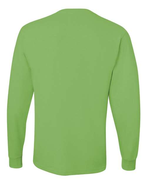 JERZEES Dri-Power® Long Sleeve 50/50 T-Shirt 29LSR Kelly Custom Embroidered Business Logo
