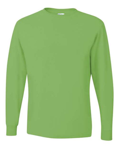 JERZEES Dri-Power® Long Sleeve 50/50 T-Shirt 29LSR Kelly Custom Embroidered Business Logo