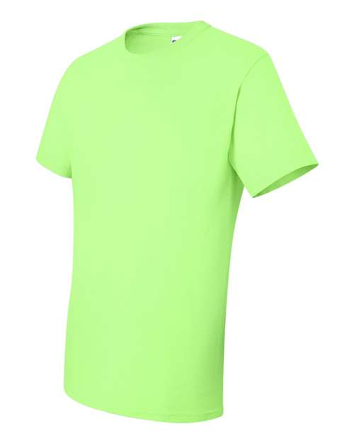 JERZEES Dri-Power® 50/50 T-Shirt 29MR Neon Green Custom Embroidered Business Logo