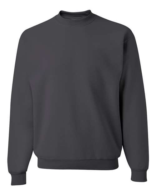 JERZEES NuBlend® Crewneck Sweatshirt 562MR Charcoal Grey Custom Embroidered Business Logo