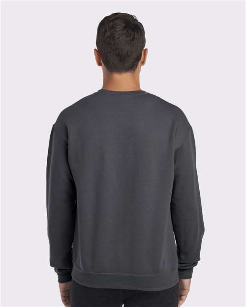 JERZEES NuBlend® Crewneck Sweatshirt 562MR Charcoal Grey Custom Embroidered Business Logo