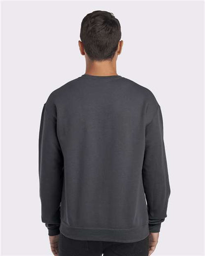 JERZEES NuBlend® Crewneck Sweatshirt 562MR Charcoal Grey Custom Embroidered Business Logo