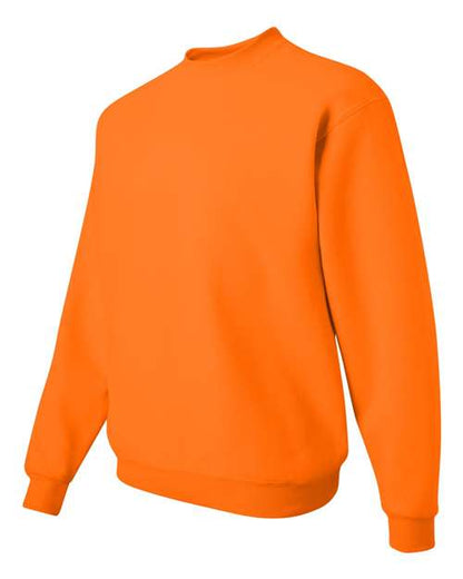 JERZEES NuBlend® Crewneck Sweatshirt 562MR Safety Green Custom Embroidered Business Logo