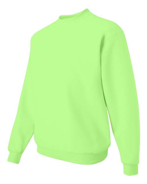 JERZEES NuBlend® Crewneck Sweatshirt 562MR Maroon Custom Embroidered Business Logo