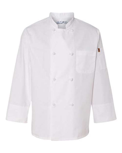 Chef Designs Button Chef Coat with Thermometer Pocket 0413 Custom Embroidered Business Logo