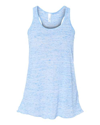 BELLA + CANVAS Women's Flowy Racerback Tank 8800 Blue Marble