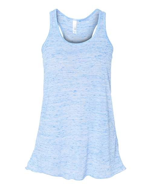 BELLA + CANVAS Women's Flowy Racerback Tank 8800 Blue Marble