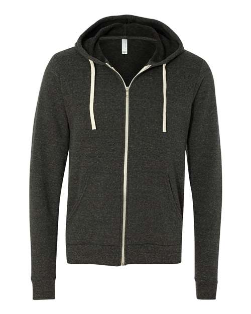 BELLA + CANVAS Triblend Sponge Fleece Full-Zip Hoodie 3909 Custom Embroidered Business Logo